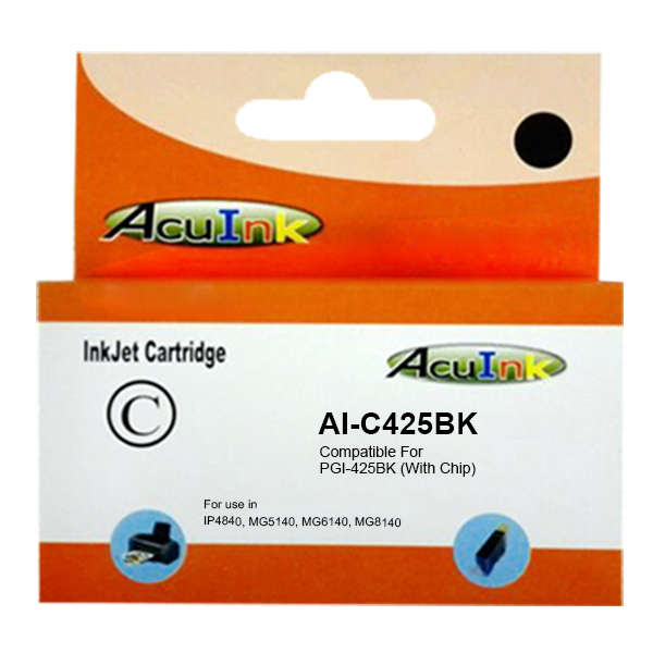 AcuInk Canon PGI-425BK Compatible Black Cartridge