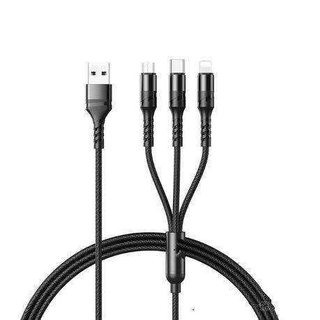 Earldom EC-IMC015 3 in1 USB to (USB-C USB-Micro Lightning) Cable