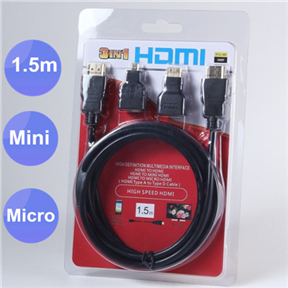HDMI 3-In-1 Cable 1.5m