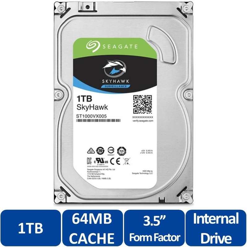 Seagate Skyhawk Surveillance 1000GB/1TB SATA NAS Hard Drive  - Refurbished