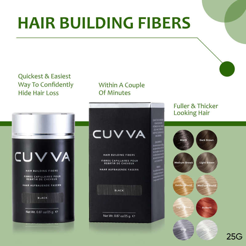 CUVVA Hair Fibers Hair Loss &amp; Thinning Hair Concealer - 25g
