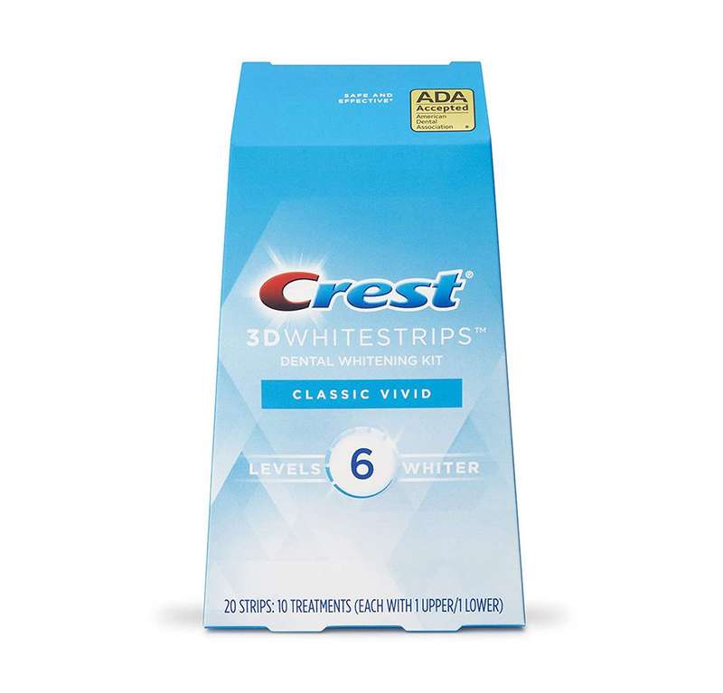 Crest 3D Whitestrips, Classic Vivid, Teeth Whitening Kit, 20 Strips