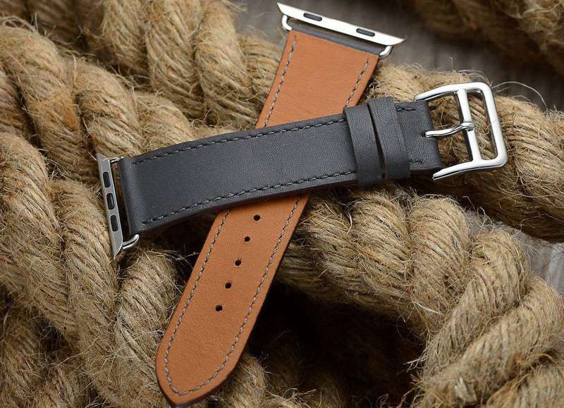 Zonabel 38mm Strap for Apple Watch - Black Leather