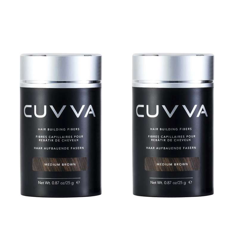 CUVVA Hair Fibers for Hair Loss &amp; Balding Hair - 2 x 25g