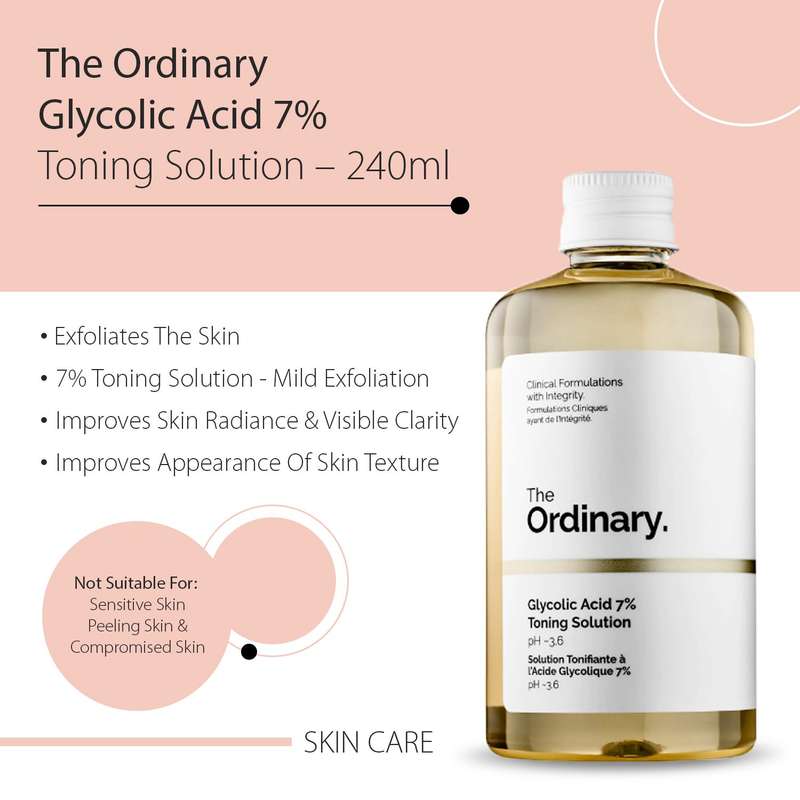 The Ordinary Glycolic Acid 7% Toning Solution - 240ml (Damaged)
