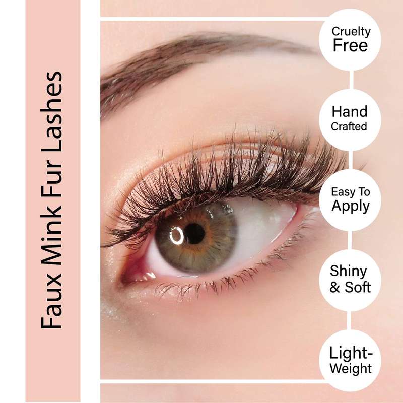 Nordik Beauty 3D Faux Mink Fur Eye Lashes - Volumizing