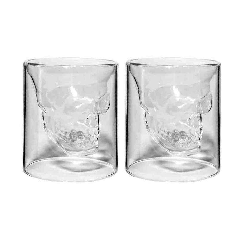 Kitchen Kult Skull Whiskey Glasses 150ml - 2 Pack