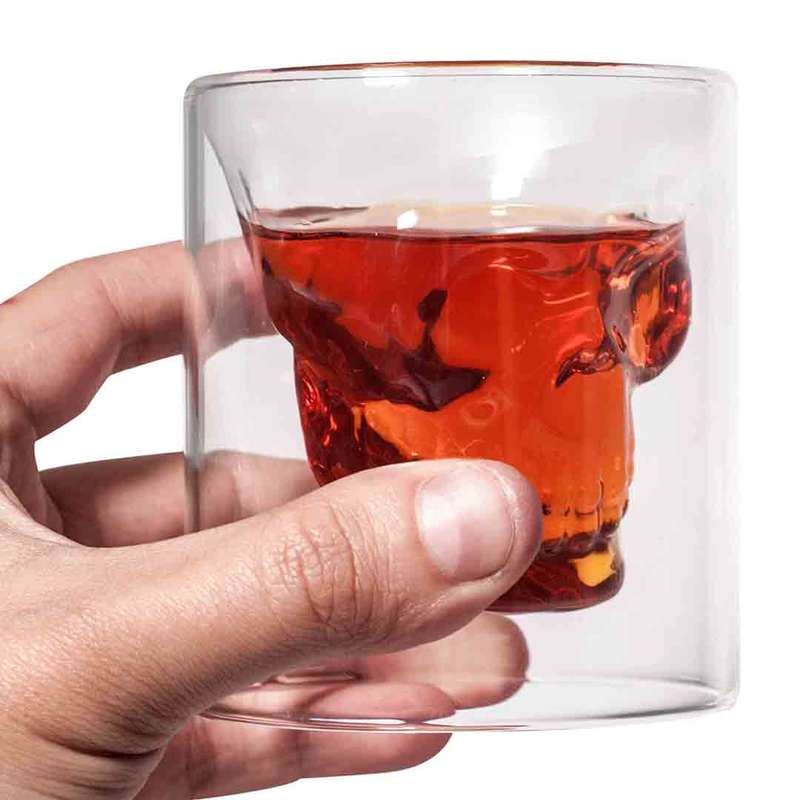 Kitchen Kult Skull Whiskey Glasses 150ml - 2 Pack