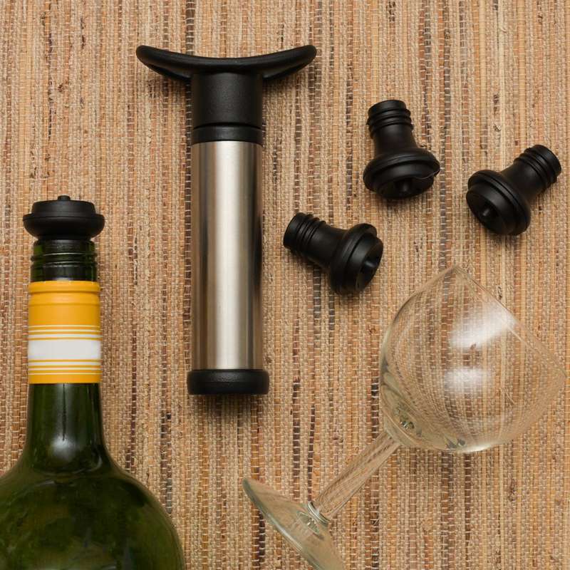 Kitchen Kult Vacuum Pump Wine Preserver with 4 Silicone Stoppers