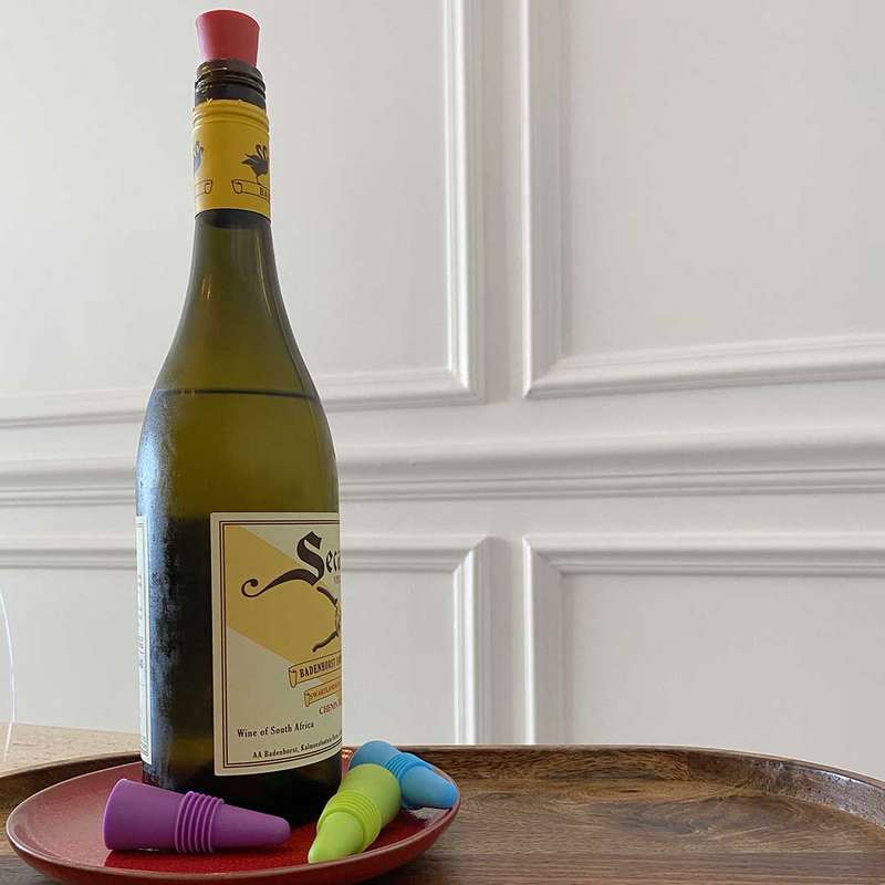 Kitchen Kult Silicone Wine Stoppers - Multiple Colours (Pack of 4)