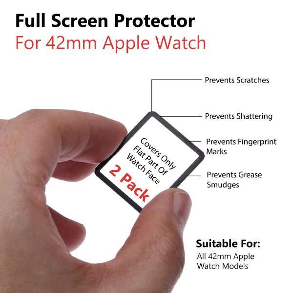 Zonabel Full Screen Protector for 42mm Apple Watch (Pack of 2)