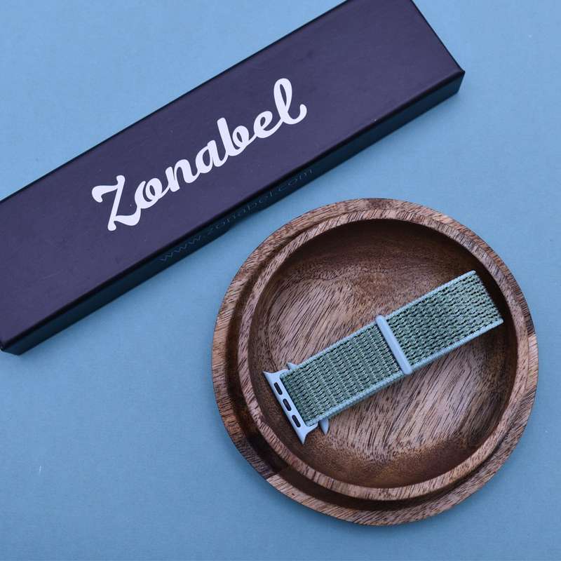 Zonabel 38/40/41mm Apple Watch Replacement Nylon Loop Strap - Marine Green