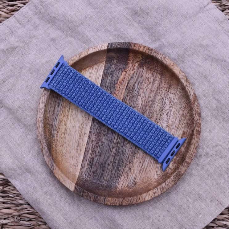 Zonabel 38/40/41mm Apple Watch Replacement Nylon Loop Strap - Light Blue