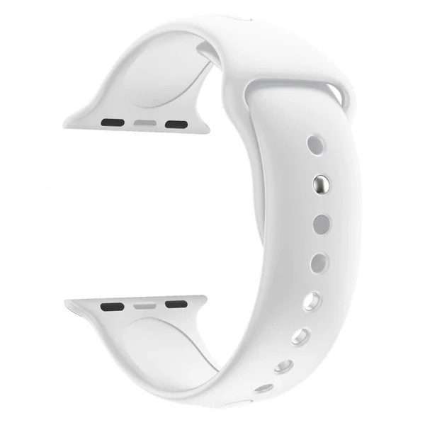 Zonabel 42/44/45mm Apple Watch Replacement Silicone Strap - White