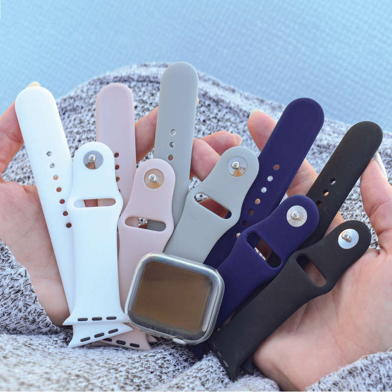 Zonabel 42/44/45mm Apple Watch Replacement Silicone Strap - White