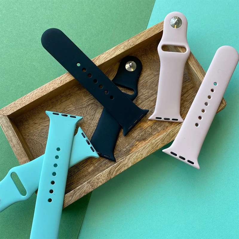 Zonabel 42/44/45mm Apple Watch Replacement Silicone Strap - Pink Sand