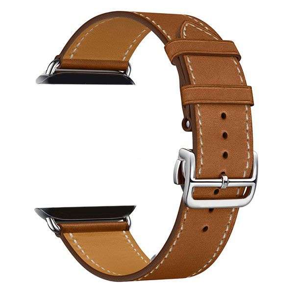 Zonabel 42/44/45mm Apple Watch Leather Replacement Strap - Brown