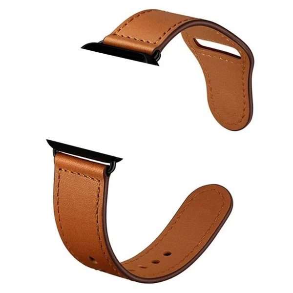 Zonabel 42/44/45mm Apple Watch Replacement Buckle Leather Strap - Brown