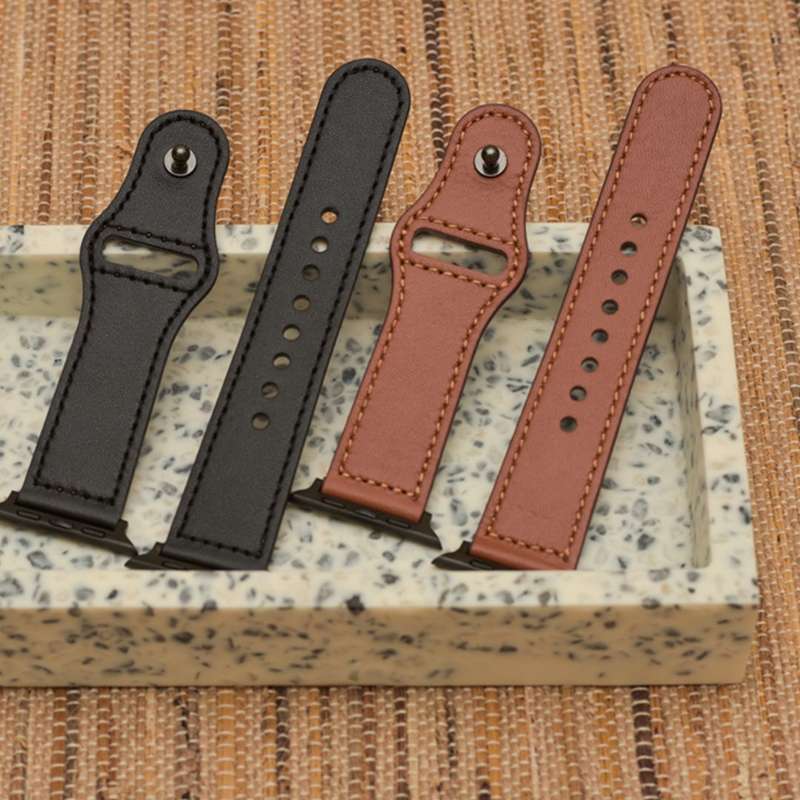 Zonabel 42/44/45mm Apple Watch Replacement Buckle Leather Strap - Brown