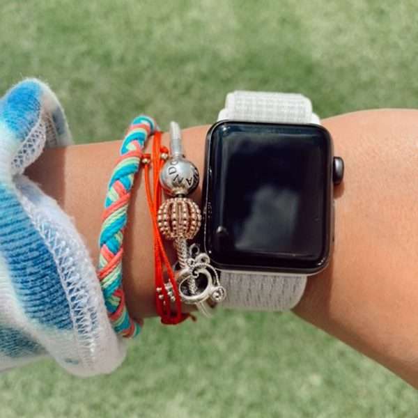Zonabel 42/44/45mm Apple Watch Replacement Nylon Loop Strap - White