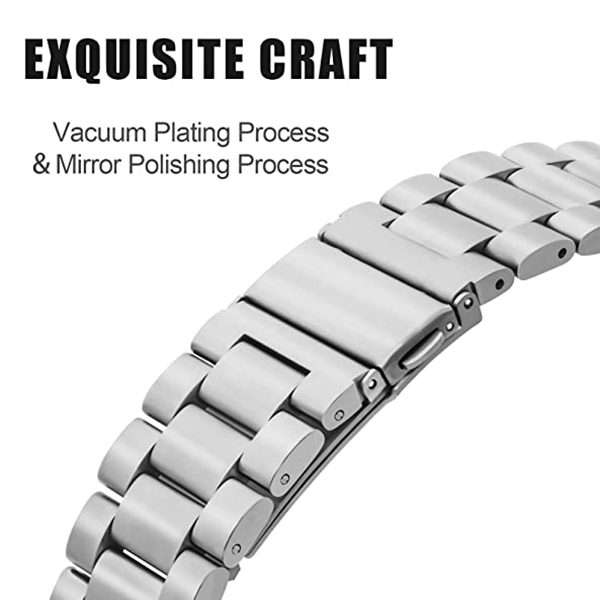 Zonabel 42/44/45mm Apple Watch Replacement Stainless Steel Strap - Silver
