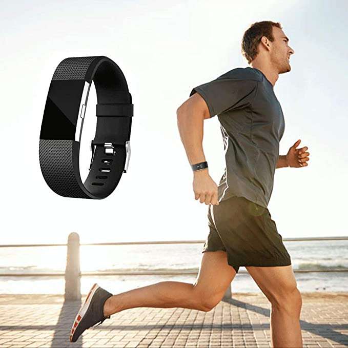 Zonabel Silicone Strap Compatible with Fitbit Charge 2 (Large)