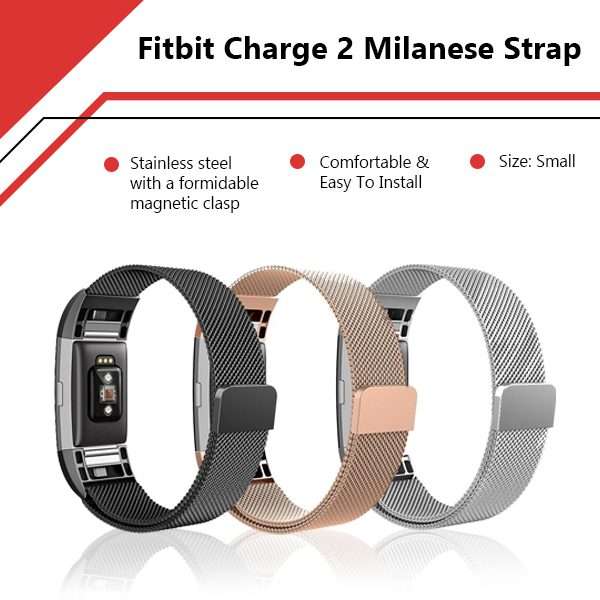 Zonabel Fitbit Charge 2 Milanese Strap (Small)