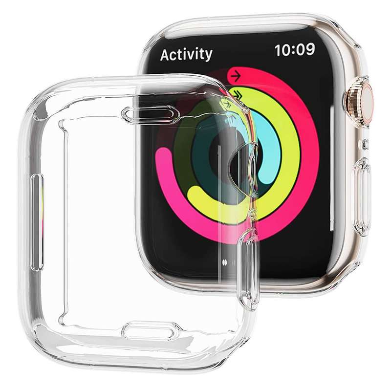 Zonabel Built-in Face Cover TPU Case for Apple Watch - 45mm