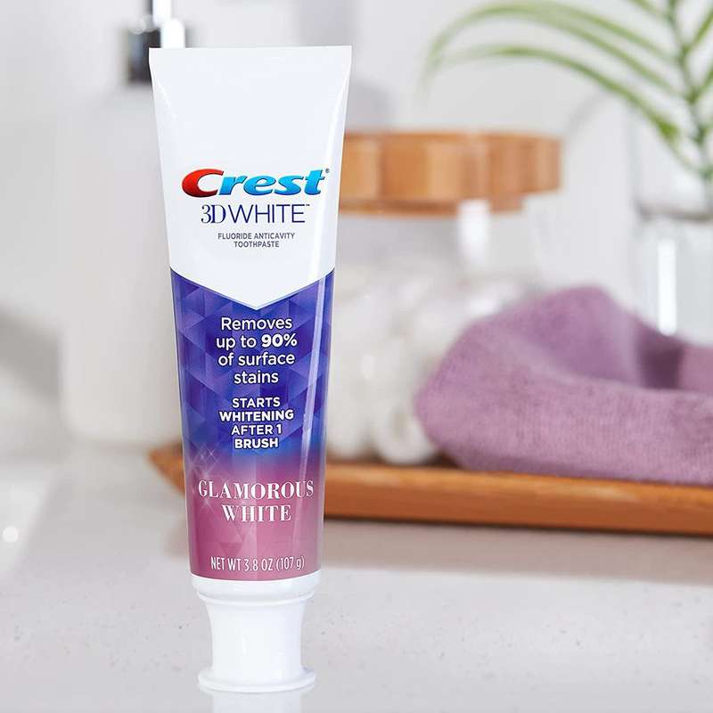 Crest 3D White, Whitening Toothpaste Glamorous White (1Pack)