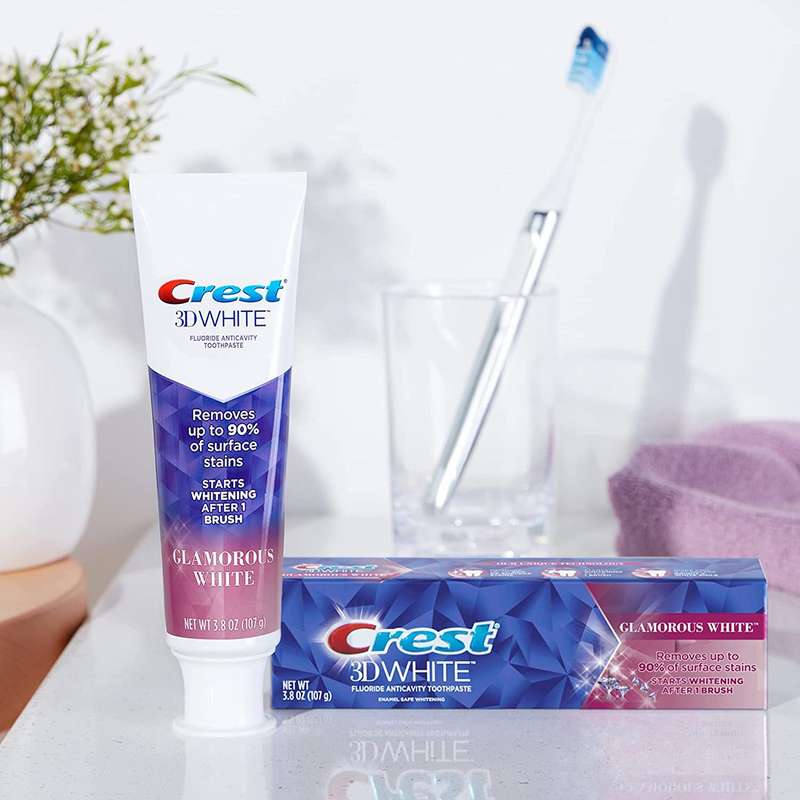 Crest 3D White, Whitening Toothpaste Glamorous White (1Pack)