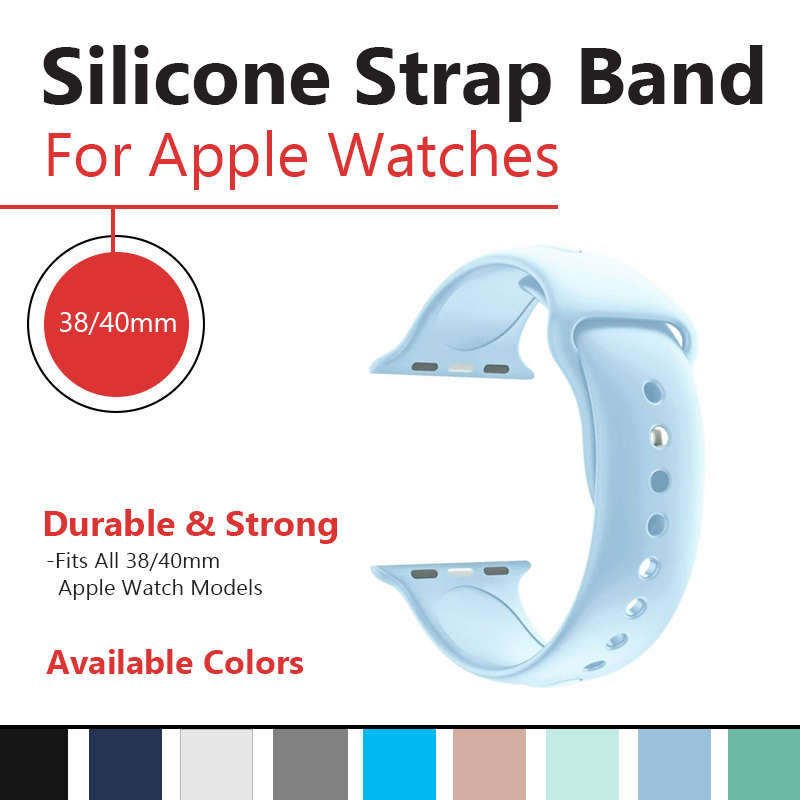 Zonabel 38/40/41mm Apple Watch Replacement Silicone Strap - Lilac