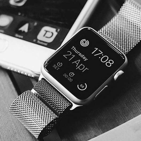 Zonabel 38/40/41mm Apple Watch Replacement Milanese Loop Strap - Silver