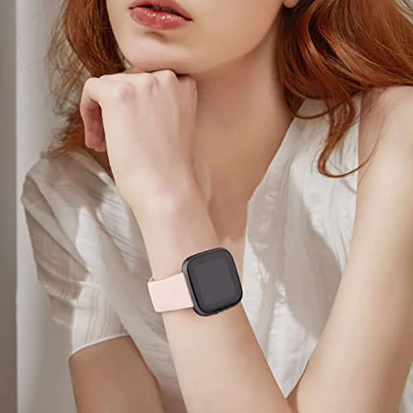 Zonabel Fitbit Versa Silicone Replacement Strap - Pink Sand (Large)