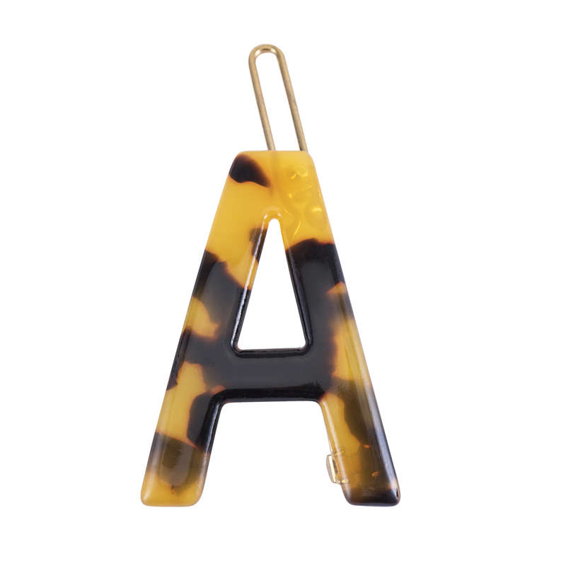 Nordik Beauty Personalized Tortoise shell Initial Hair Clip - A