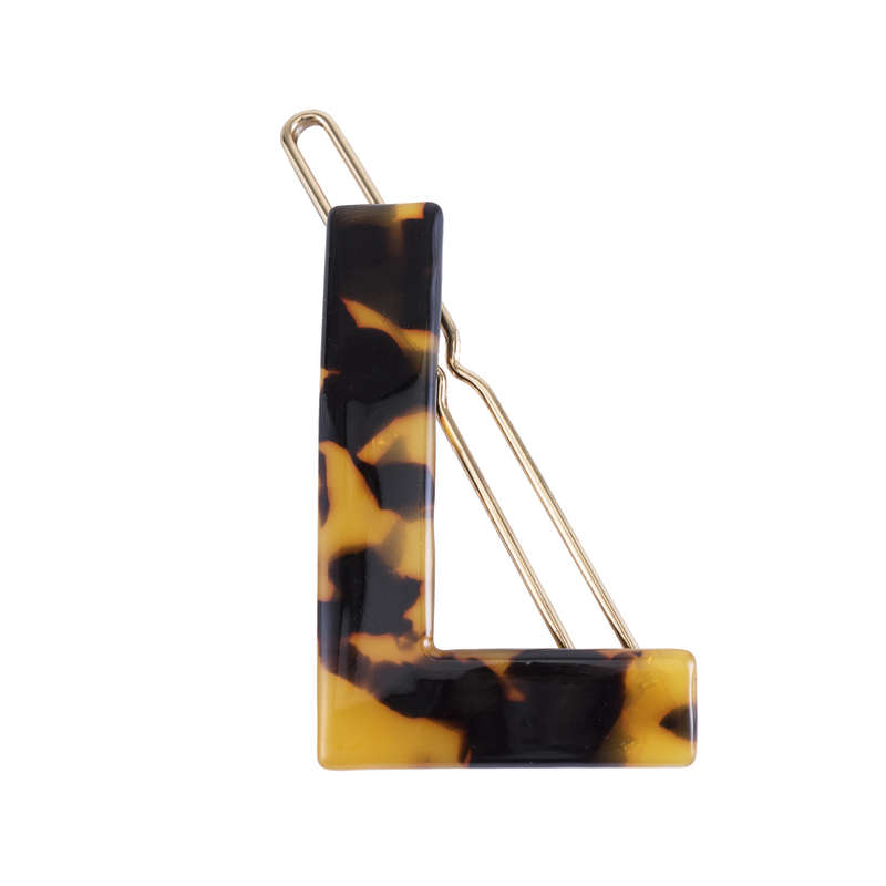 Nordik Beauty Personalized Tortoise shell Initial Hair Clip - L