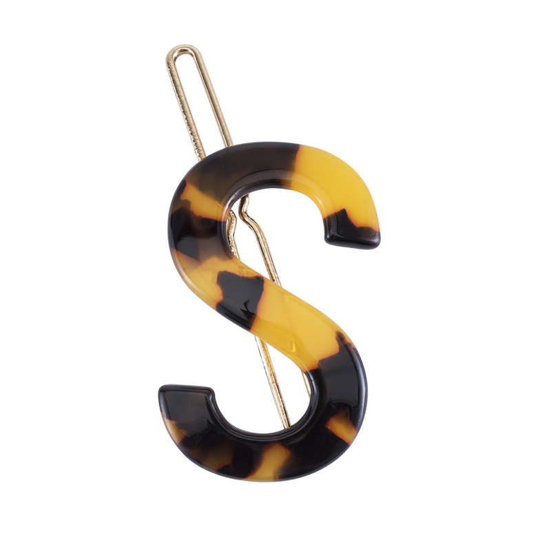 Nordik Beauty Personalized Tortoise shell Initial Hair Clip - S