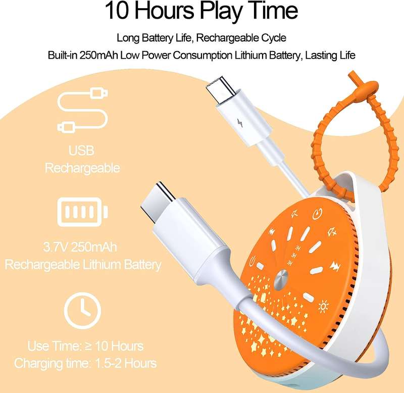 Bum Bum Baby Portable White Noise Sound Machine and Night Light