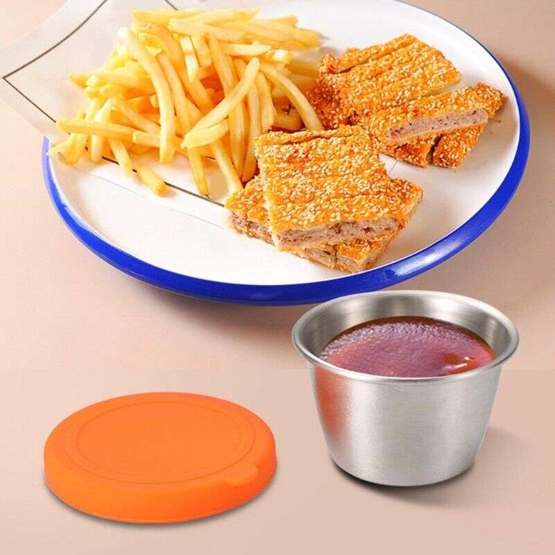 Kitchen Kult Stainless Steel Snack and Sauce Containers with Lids - 6 Pack