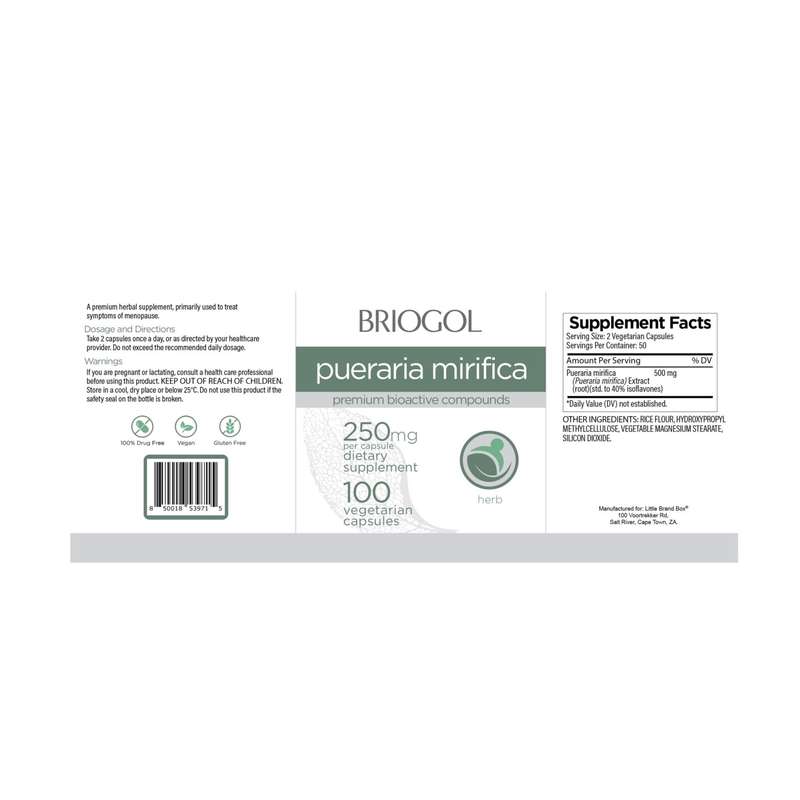 BRIOGOL Pueraria Mirifica for Breast Health - 250mg (100 Capsules)