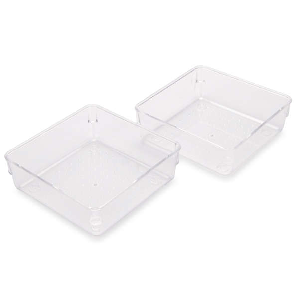 Home Guru Clear Plastic Drawer Organiser Set - 4 Pack