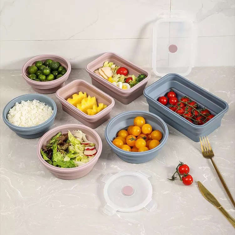 Round and Rectangular Collapsible Containers - 6 Pack