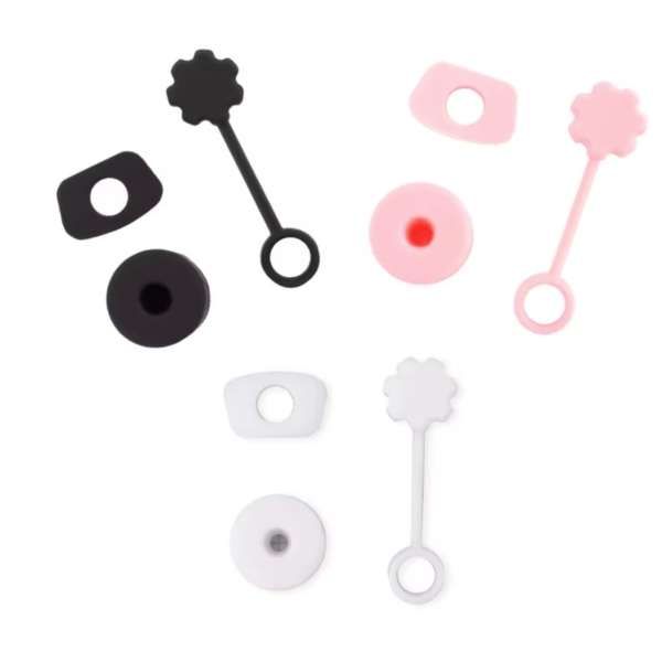 Silicone Straw Cover to Fit 10mm Straw - 3 Pack - Black, White and Pink