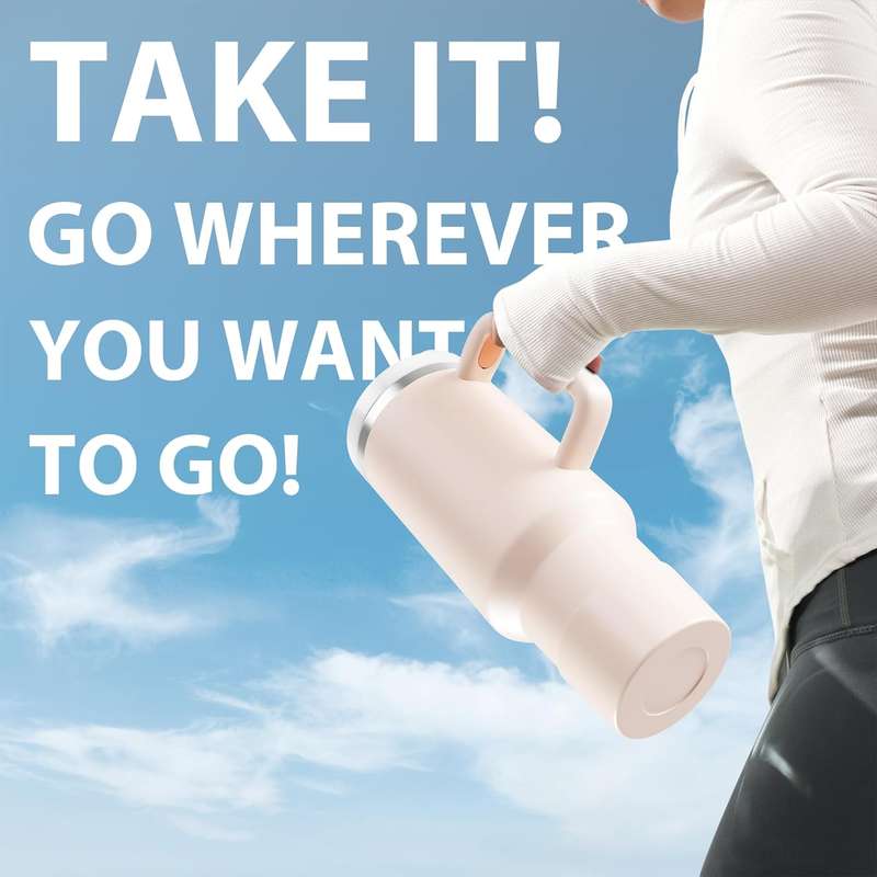 White Insulated S/Steel Tumbler with Protective Boot and Straw Cover - with White Accessories
