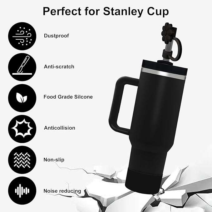 Silicone Straw Cover to Fit 10mm Straw 3 Pack