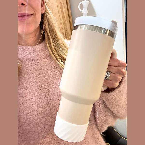 Accessory Set - Protective Silicone Boot & Straw Cover - White