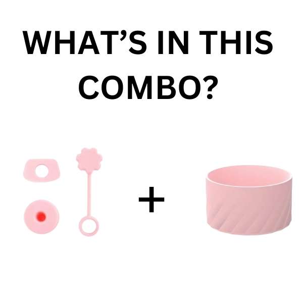 Accessory Set - Protective Silicone Boot & Straw Cover - Pink