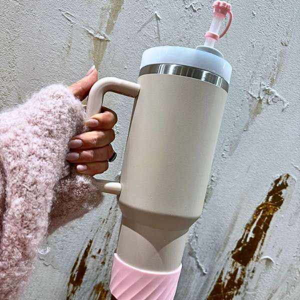 Accessory Set - Protective Silicone Boot & Straw Cover - Pink