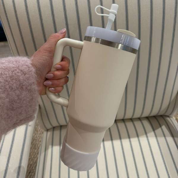 Protective Silicone Tumbler Boot - White