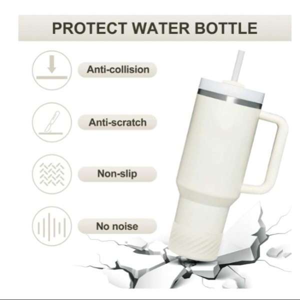 Protective Silicone Tumbler Boot - White