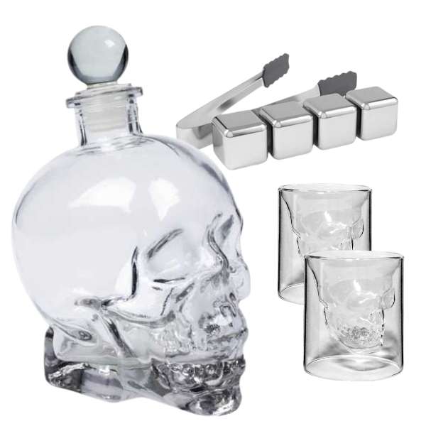 The Ultimate Whiskey Gift Set: Decanter, 2 x Glasses and Whiskey Stones